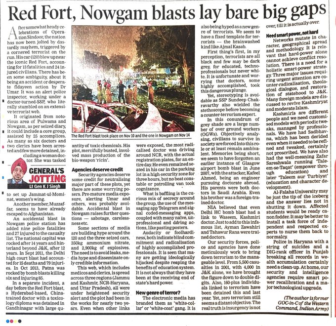 Managing New Shades Of Terrorism